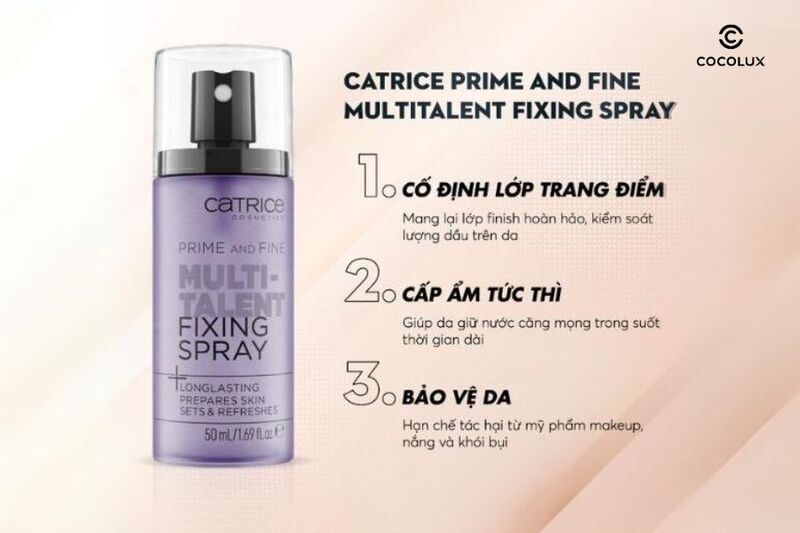 Ưu điểm của xịt khóa nền Catrice Prime And Fine Multitalent