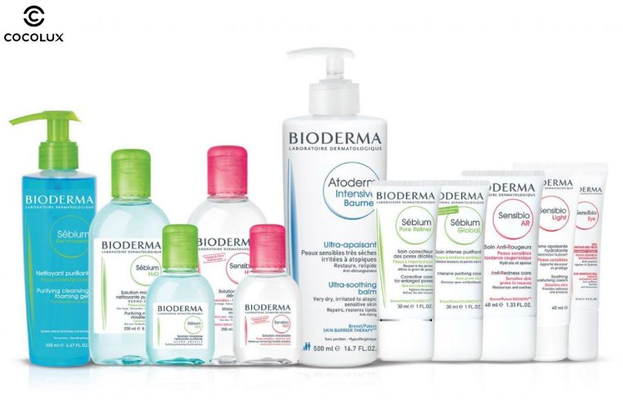 Một số sản phẩm đến từ thương hiệu Bioderma