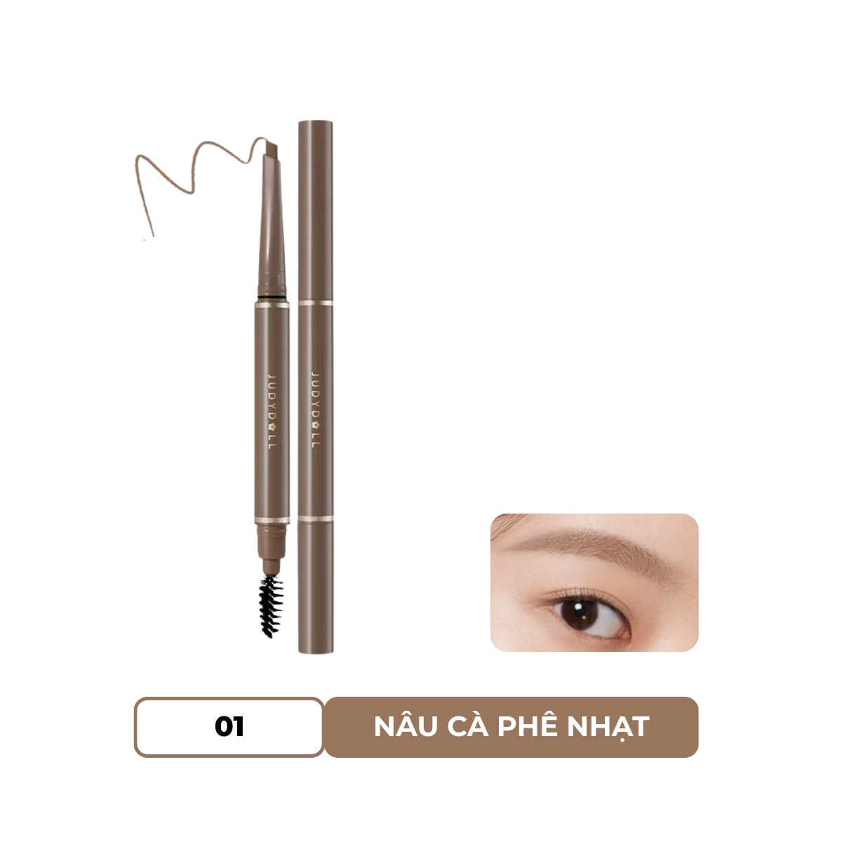 Chì Kẻ Mày Judy Doll Long Lasting - 01 Light Brown