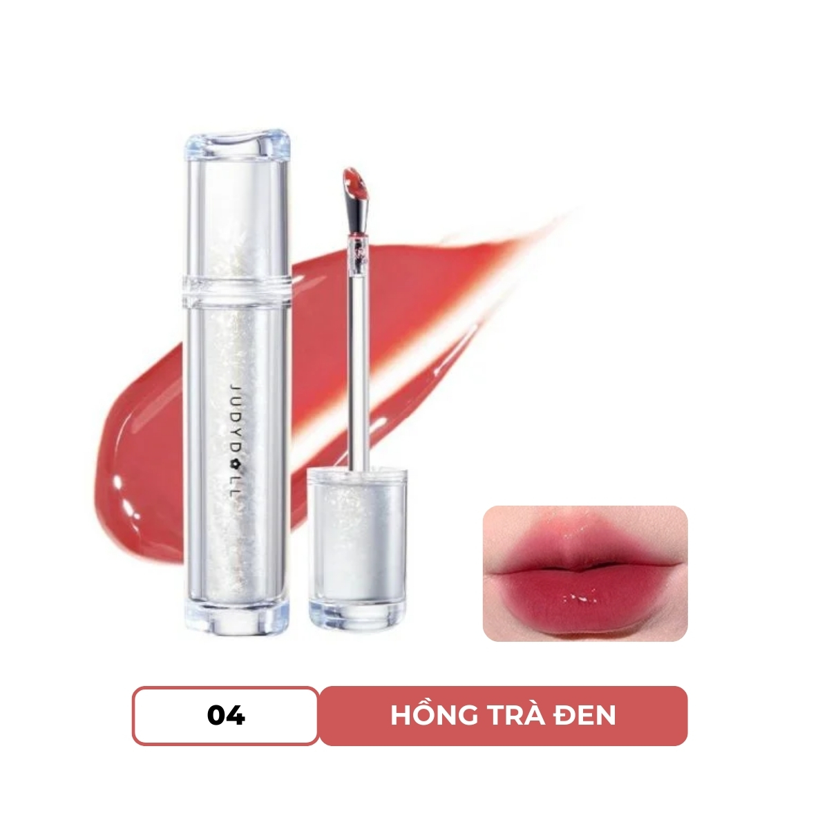 Son Bóng Judydoll Watery Lip Gloss - 04 Hồng Trà Đen