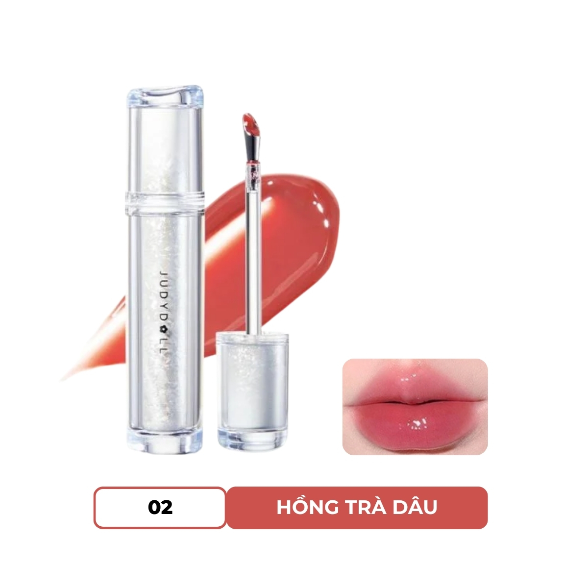 Son Bóng Judydoll Watery Lip Gloss - 02 Hồng Trà Dâu