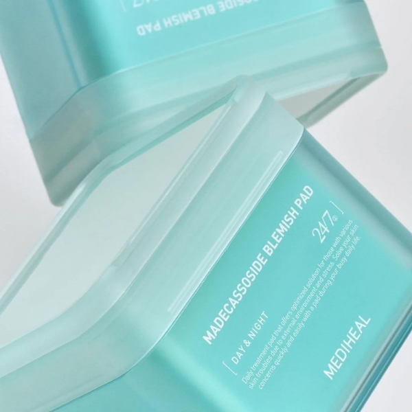 Nước Hoa Hồng Mediheal Dạng Miếng Toner Pad Madecassoside Blemish Pad - Xanh ngọc (100 miếng)
