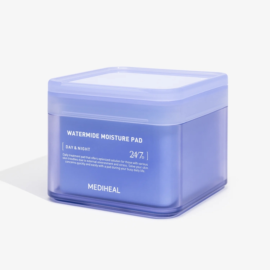 Nước Hoa Hồng Mediheal Dạng Miếng Toner Pad Watermide Moisture Pad - Xanh Dương (100 miếng)