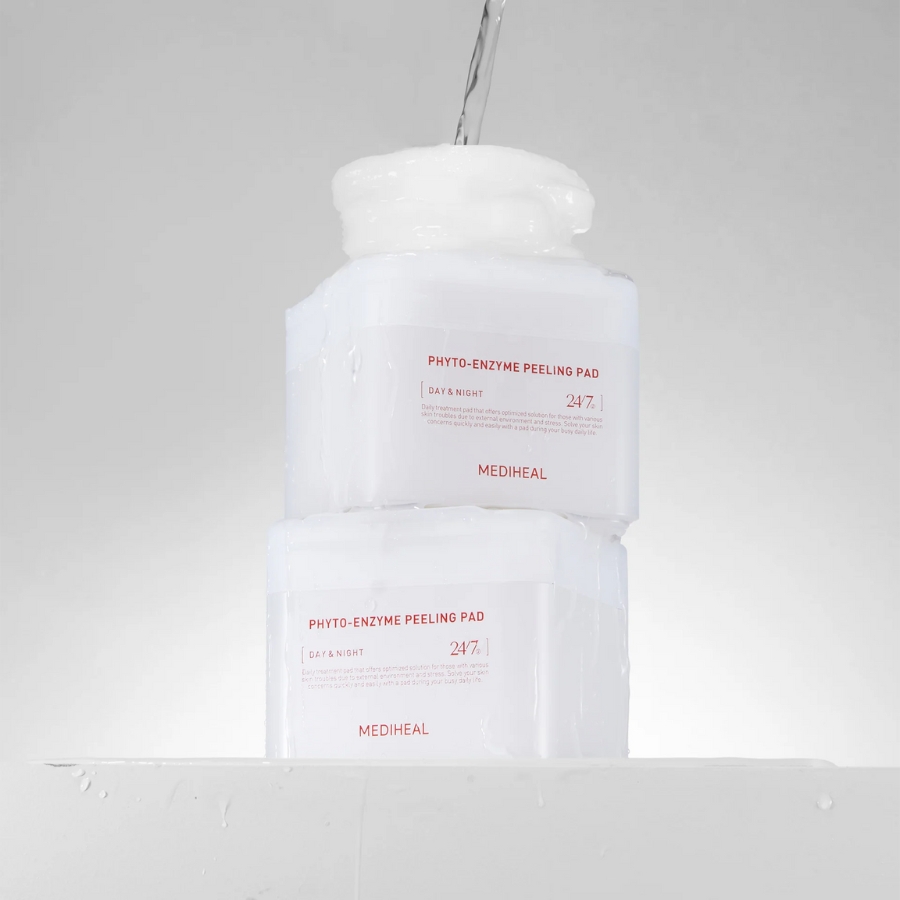Nước Hoa Hồng Mediheal Dạng Miếng Toner Pad Phyto-Enzyme Peeling Pad - Trắng (90 miếng)