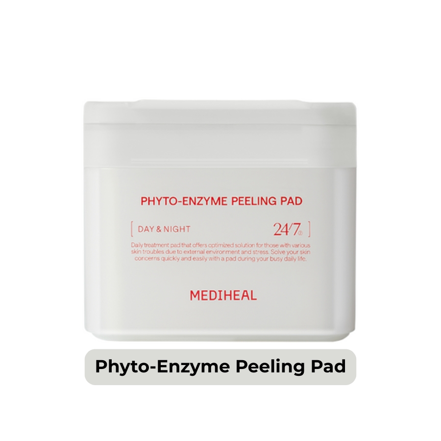 Nước Hoa Hồng Mediheal Dạng Miếng Toner Pad Phyto-Enzyme Peeling Pad - Trắng (90 miếng)