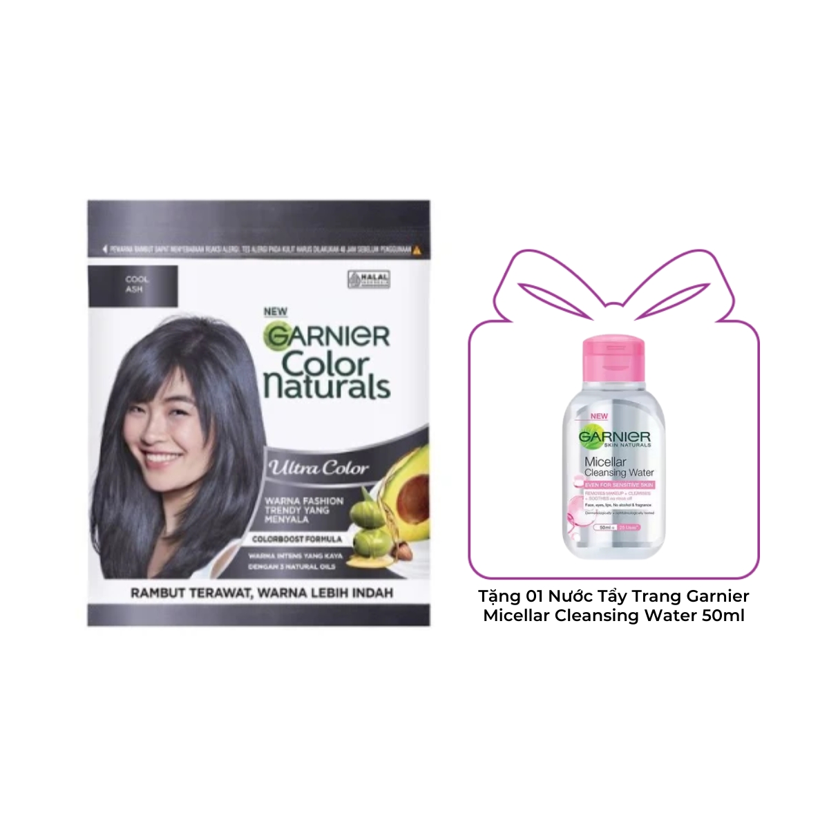 Kem Nhuộm Tóc Garnier Color Naturals Ultra Color - Cool Ash - Xám Khói