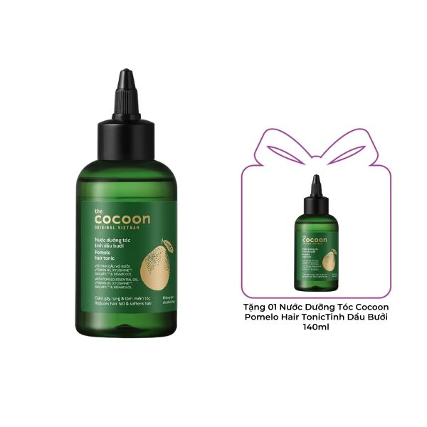Nước Dưỡng Tóc Cocoon Pomelo Hair Tonic Tinh Dầu Bưởi 140ml (Phiên Bản Mới)