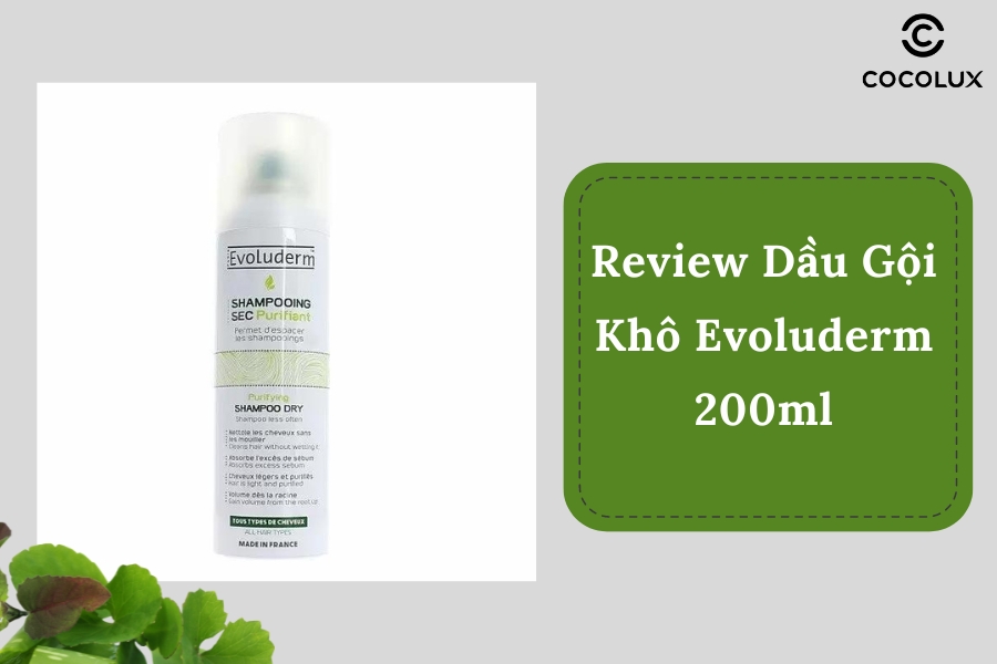 Review Dầu Gội Khô Evoluderm 200ml - Cho Mái Tóc Thêm Bồng Bềnh