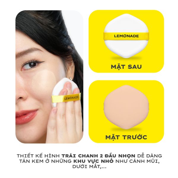 Bộ 3 Bông Phấn Lemonade Cushion Puff Set Tán Nền - 3pcs