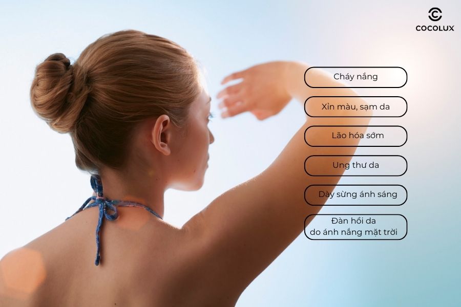Một số tác hại do tia UV gây ra trên da