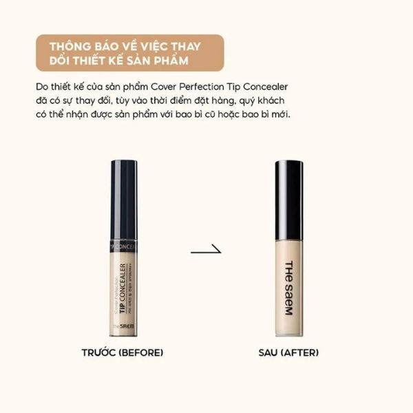Che Khuyết Điểm The Saem Cover Perfection Tip Concealer SPF28/PA++ #1 6.5g