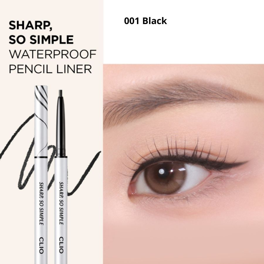 Chì Kẻ Mắt CLIO Sharp So Simple Waterproof Pencil Liner 001 Màu Đen