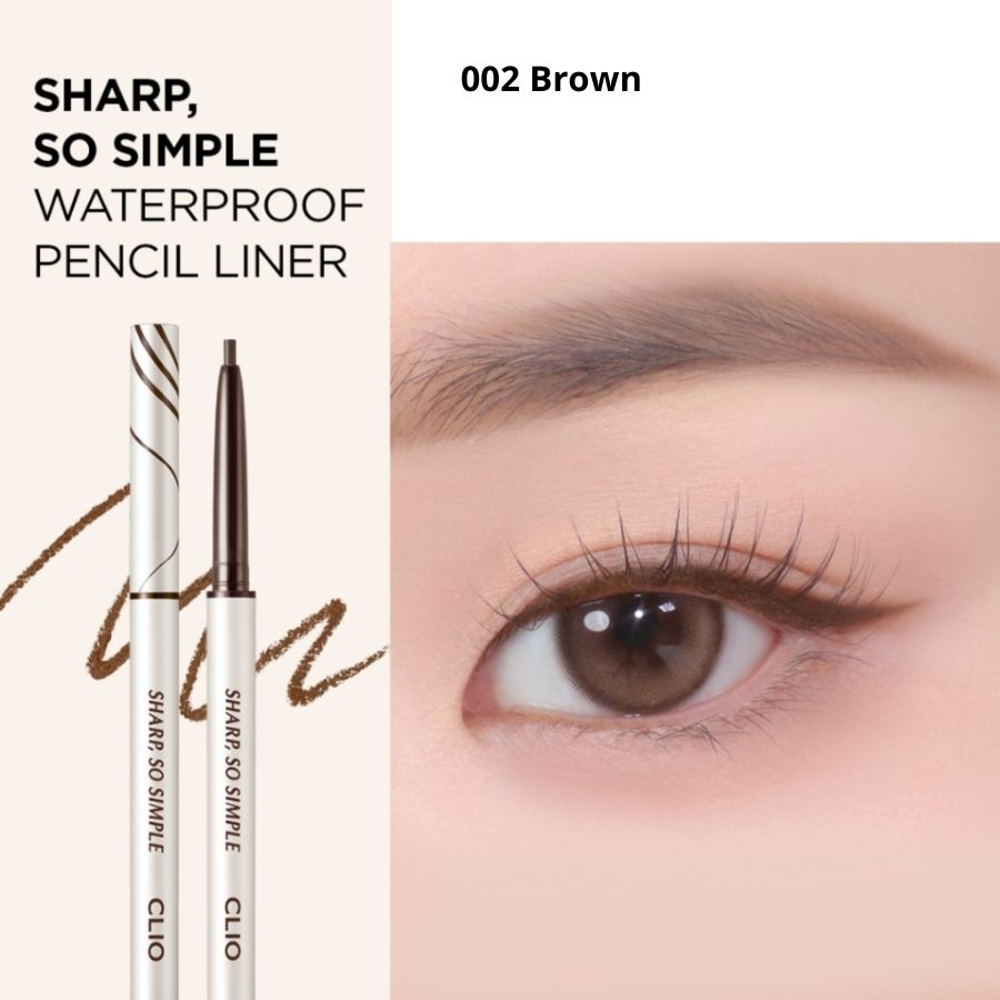 Chì Kẻ Mắt CLIO Sharp So Simple Waterproof Pencil Liner 002 Màu Nâu