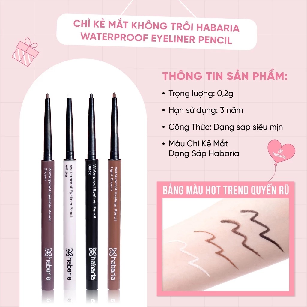 Chì Kẻ Mắt Habaria (Màu 01 02 03 04)