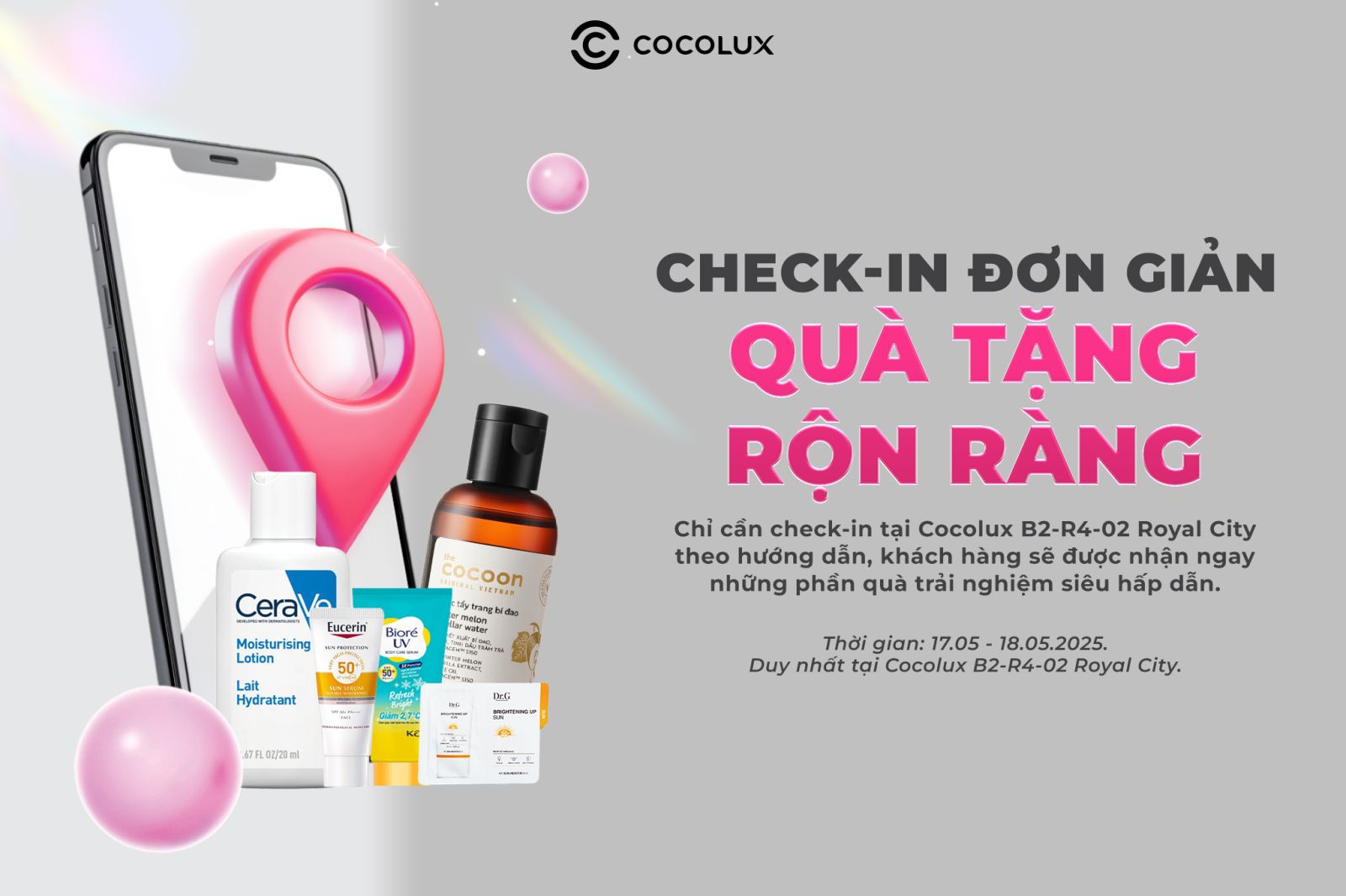 Check-in đơn giản - Quà tặng rộn ràng