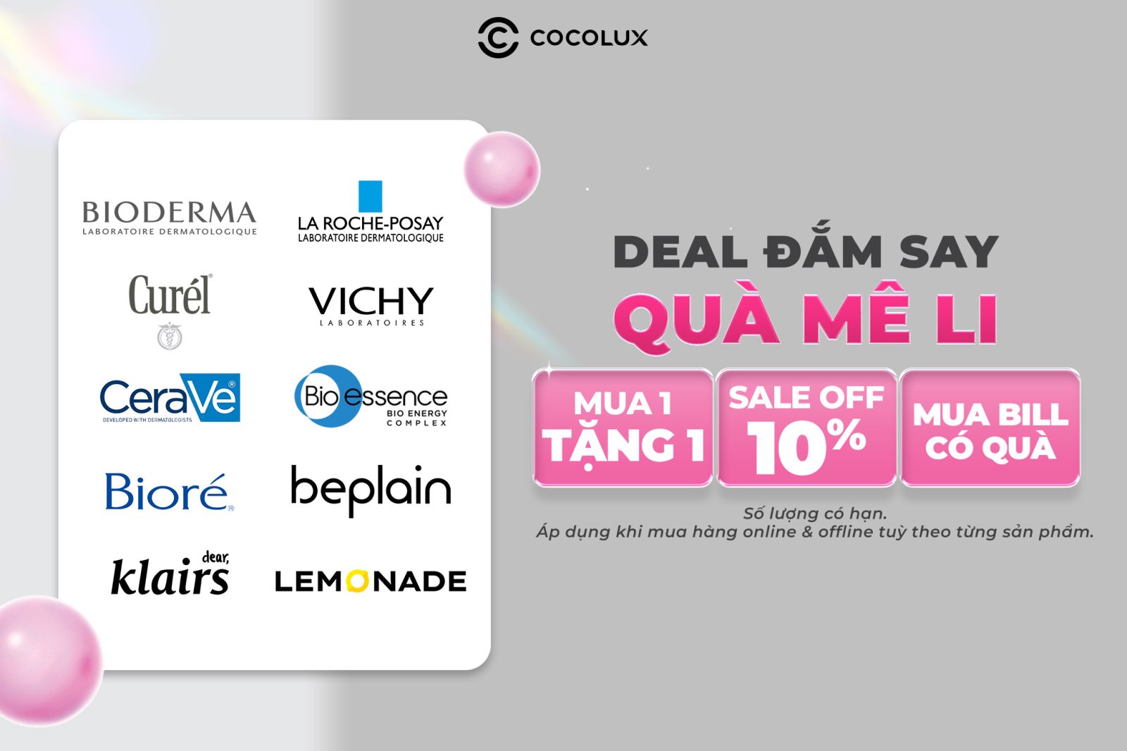 Mua 1 tặng 1 từ các thương hiệu "quốc dân"