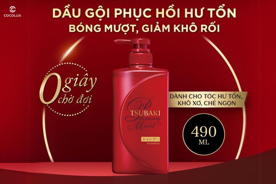 Công dụng của Dầu Gội TSUBAKI Premium Dưỡng Tóc Bóng Mượt 490ml