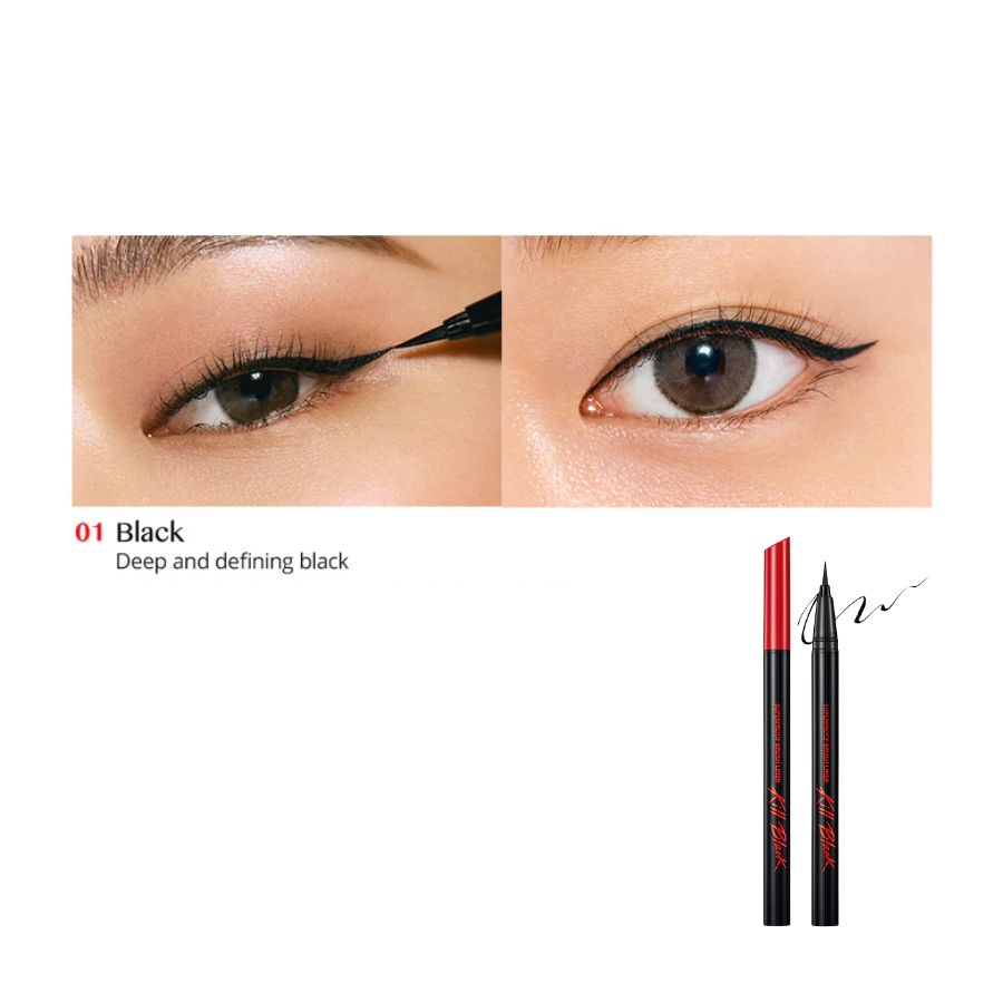 Dạ Kẻ Mắt CLIO Superproof Brush Liner Kill Black Màu Đen