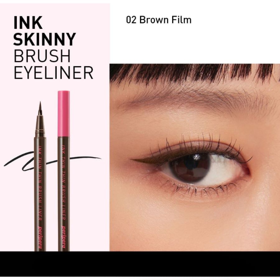 Dạ Kẻ Mắt Peripera Ink Thin Thin Brush Liner - 02 Brown Film