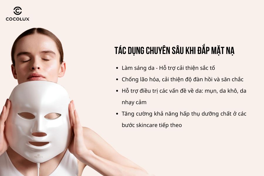 Tác dụng chuyên sâu khi đắp mặt nạ
