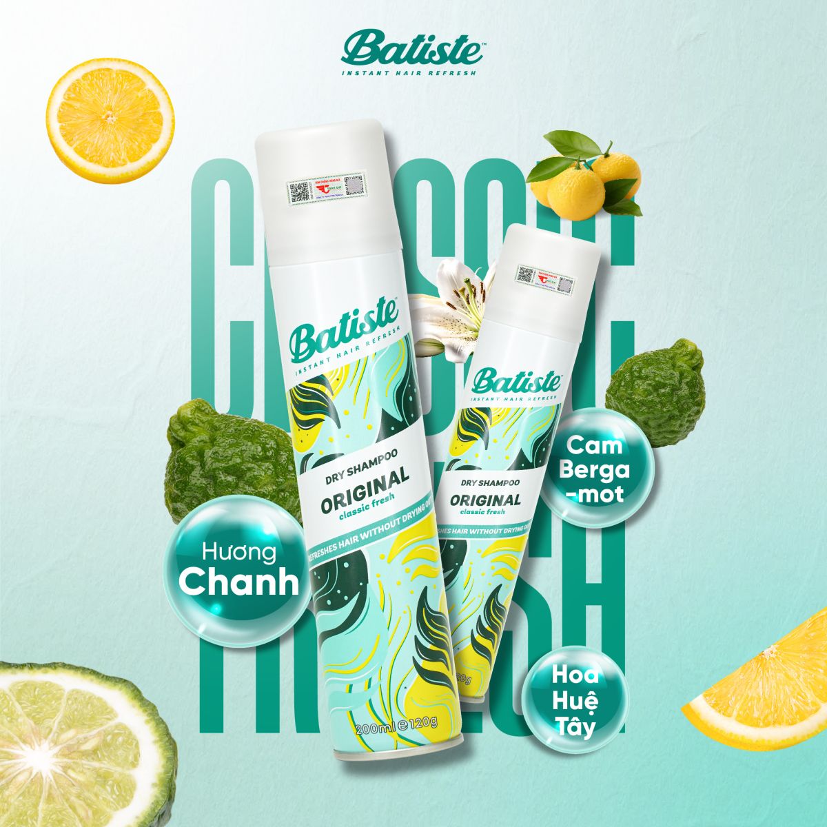 Dầu Gội Khô Batiste Original 200ml
