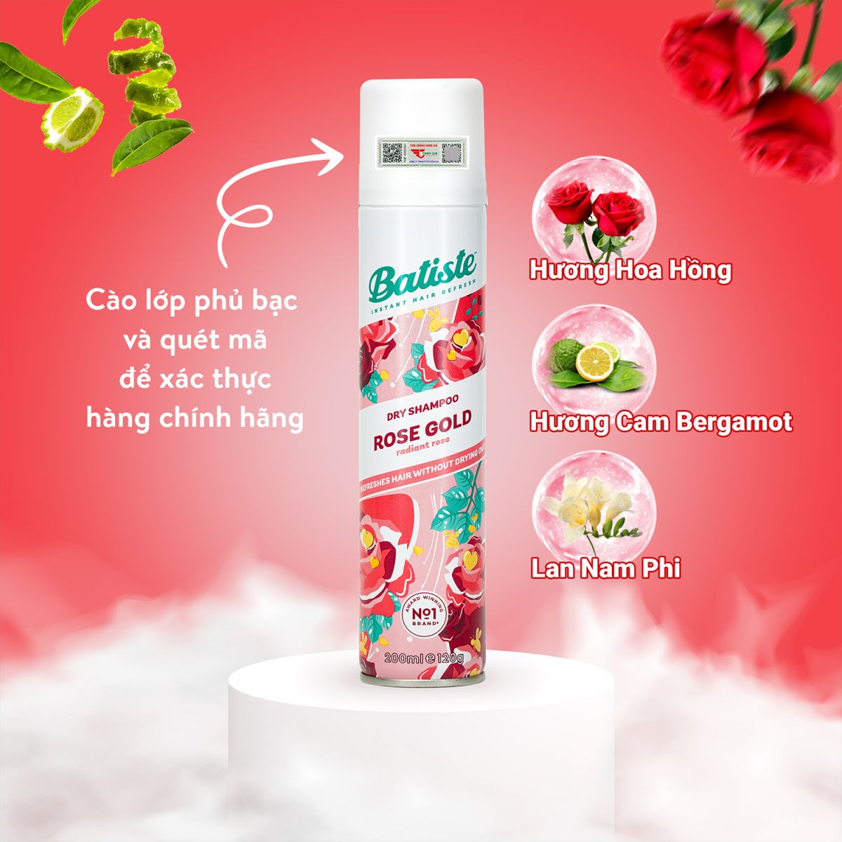 Dầu gội khô Batiste Rose Gold