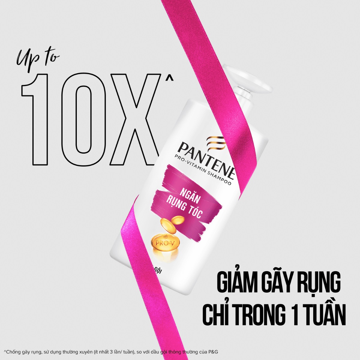 Dầu Gội Pantene 10X Ngăn Rụng Tóc Giảm Gãy Rụng Hồng 650ml