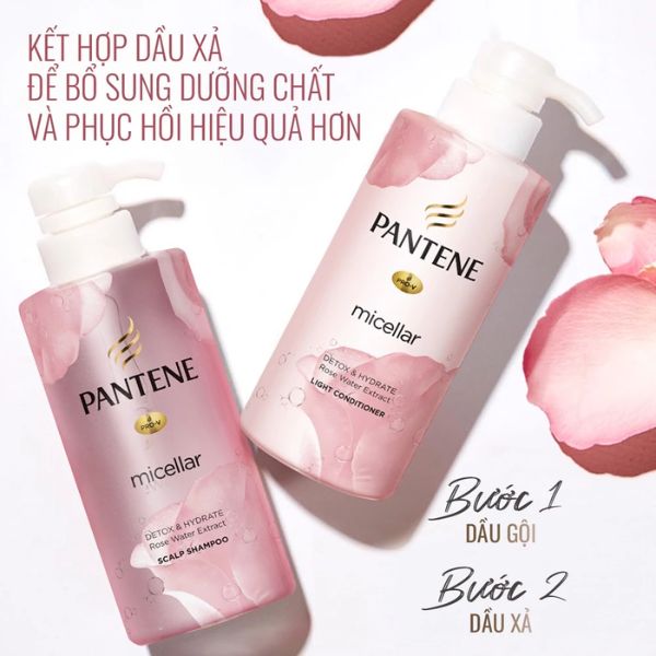 Dầu Gội Pantene Micellar Detox & Purify Algae Extract 530ml