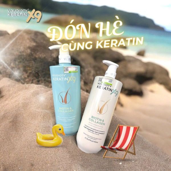 Dầu Xả Voudioty KERATIN X9 Biotin & Collagen 1000ml