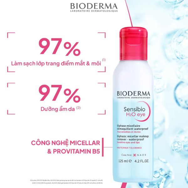 Dung Dịch Tẩy Trang Bioderma Sensibio H2O Eye 125ml