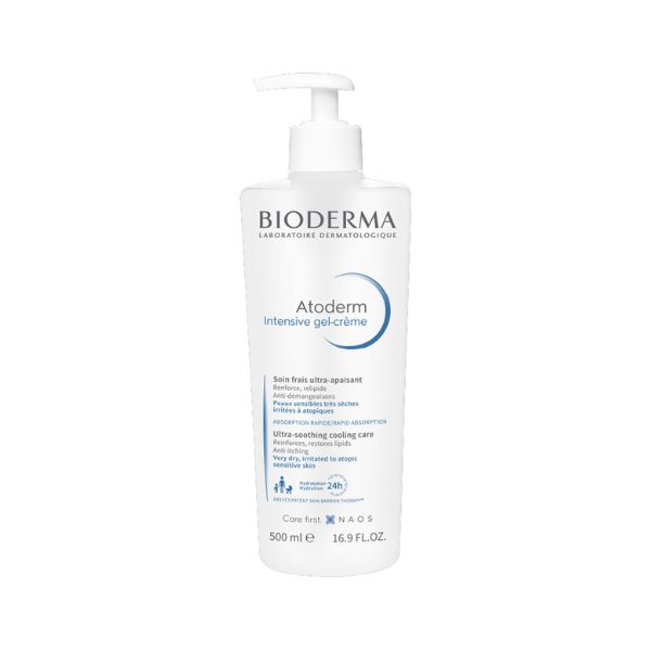 Gel Dưỡng Bioderma Atoderm Intensive Gel-Creme Cho Da Khô Nhạy Cảm, Kích Ứng 500ml