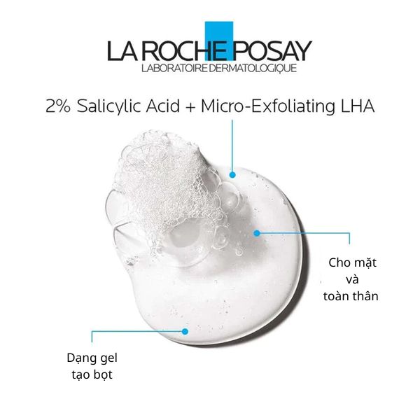 Gel Rửa Mặt La Roche-Posay Effaclar Gel Purifying Micro-Peeling Giảm Mụn Cho Mặt, Toàn Thân 200ml