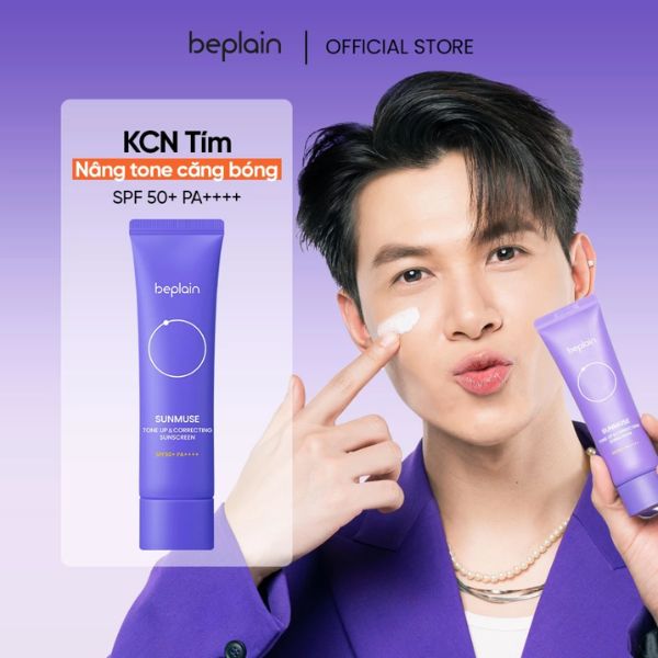 Kem Chống Nắng Beplain Sunmuse Tone Up & Correcting Sunscreen SPF50+ PA++++ 50ml (Tím)