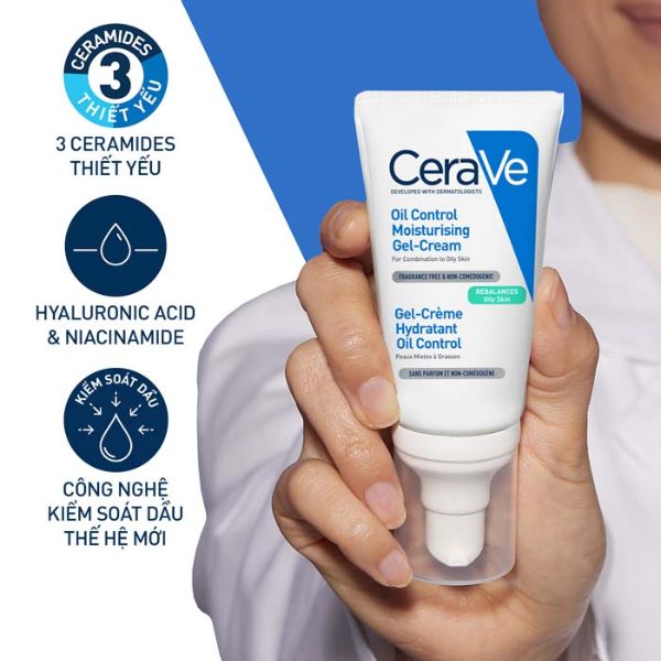 Kem Dưỡng Ẩm Và Giúp Kiểm Soát Dầu Cerave Oil Control Moisturising Gel-Cream 52ml