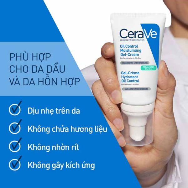 Kem Dưỡng Ẩm Và Giúp Kiểm Soát Dầu Cerave Oil Control Moisturising Gel-Cream 52ml