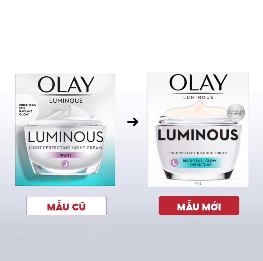 Kem Dưỡng Olay Luminous Light Perfecting Ban Đêm Dưỡng Sáng Da 50g