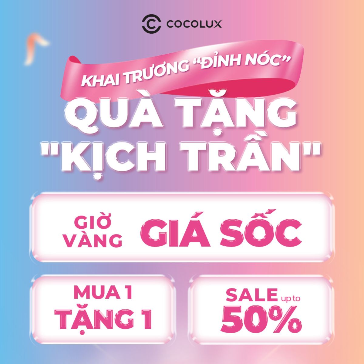 Vô vàn ưu đãi "đỉnh nóc", quà tặng "kịch trần" đổ bộ Cocolux 102 Bà Triệu