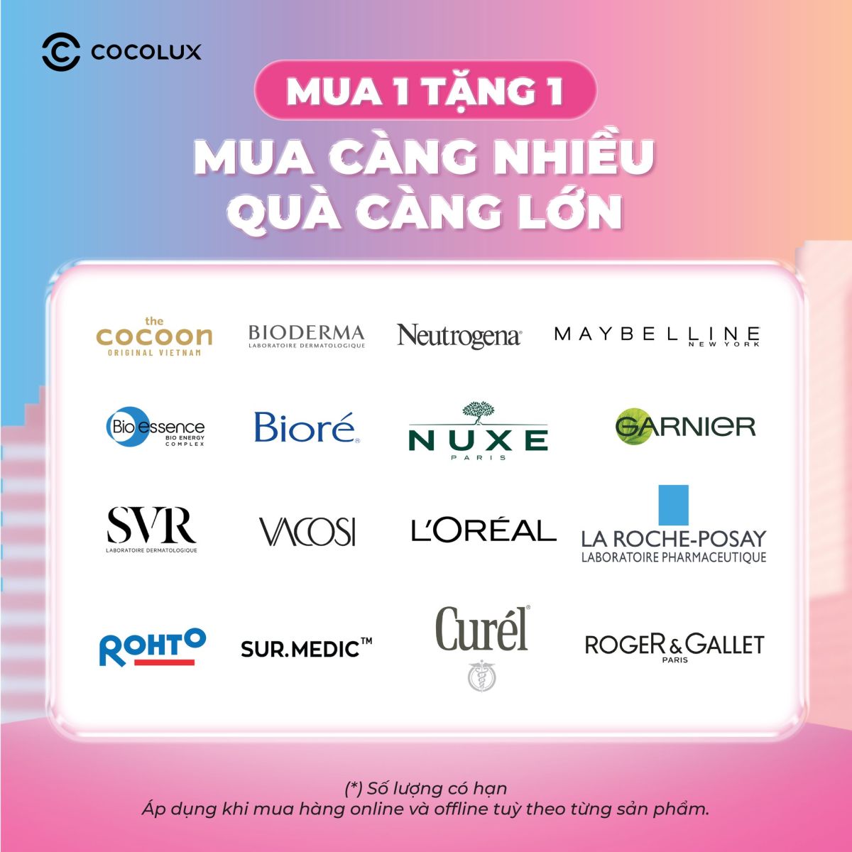 Chương trình mua 1 tặng 1 đến từ những thương hiệu đình đám