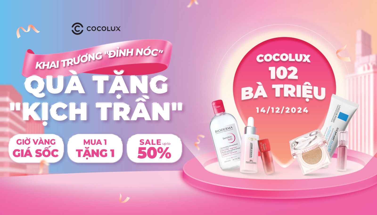 COCOLUX TƯNG BỪNG KHAI TRƯƠNG CƠ SỞ MỚI THỨ 20 TẠI 102 BÀ TRIỆU VỚI LOẠT ƯU ĐÃI “KHỦNG”