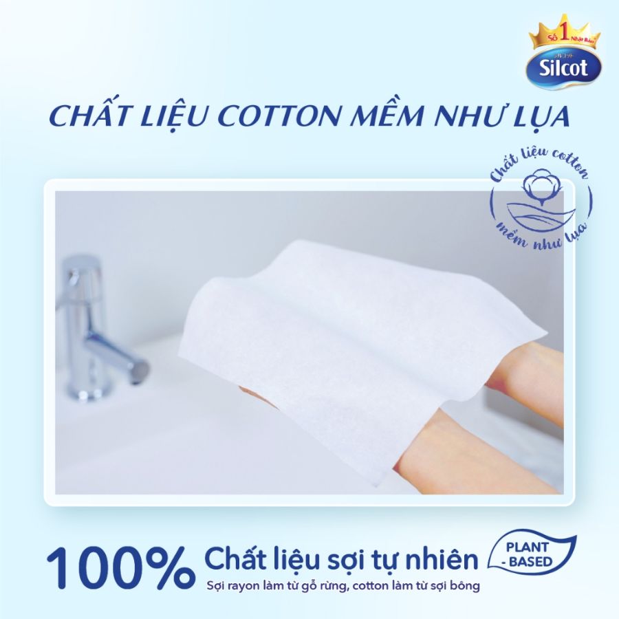 Khăn Khô Lau Mặt Silcot - 40 Miếng