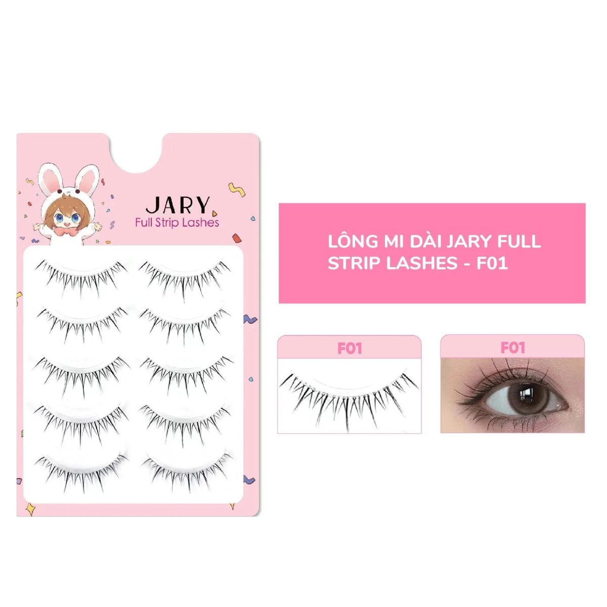 Lông Mi Giả Jary Full Strip Lashes - F01