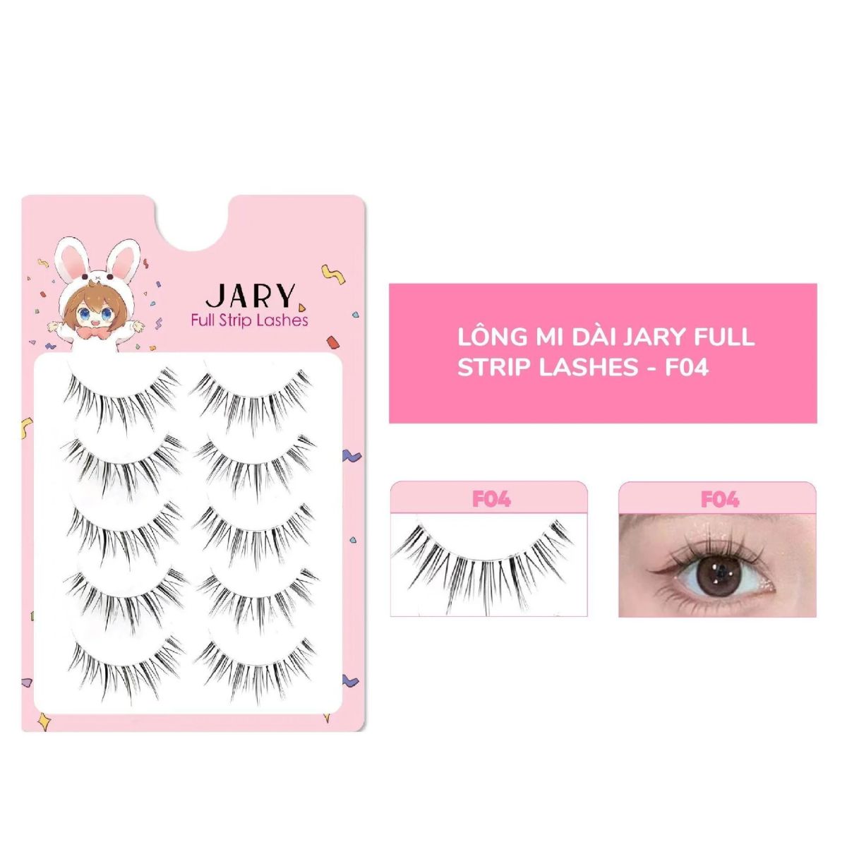 Lông Mi Giả Jary Full Strip Lashes - F04