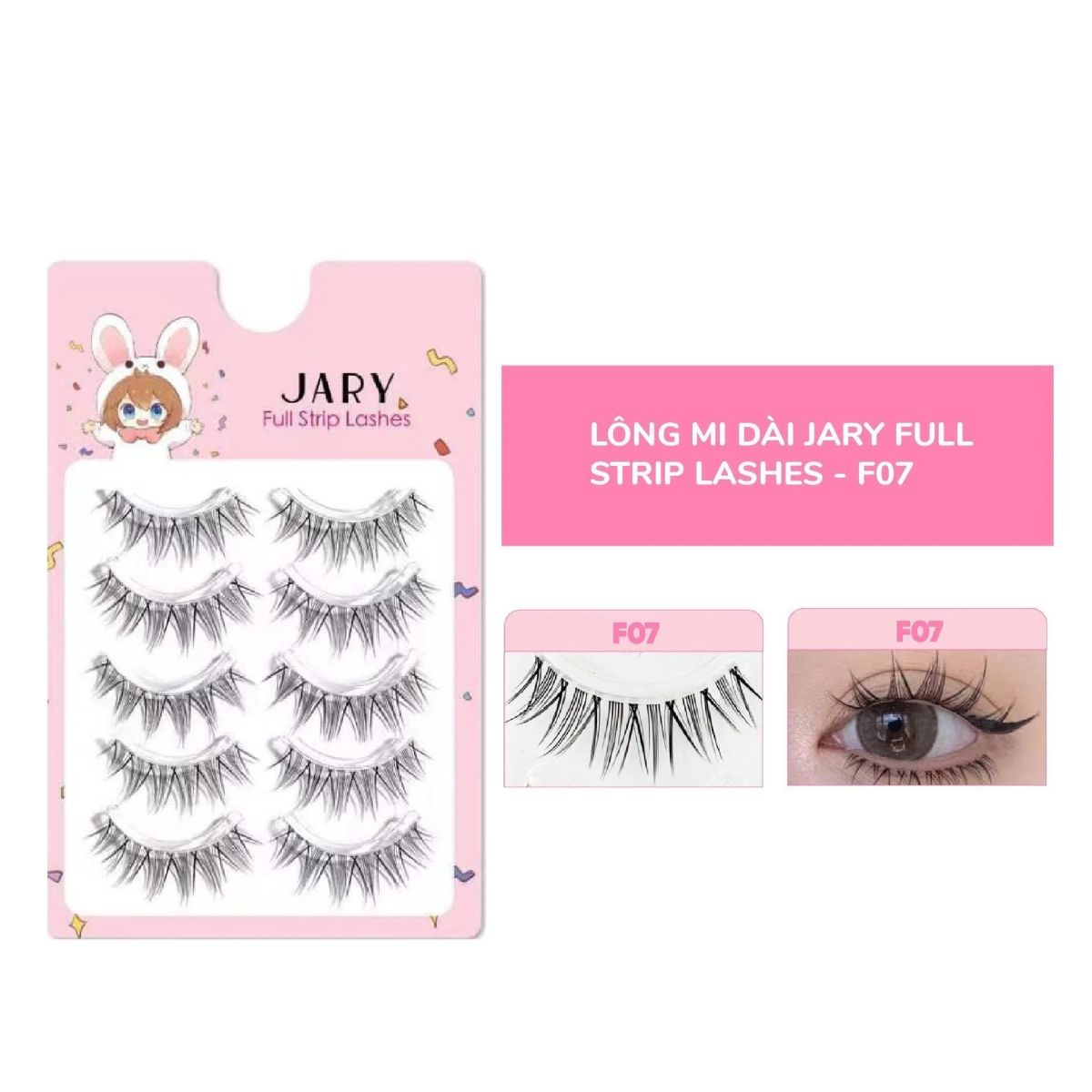 Lông Mi Giả Jary Full Strip Lashes - F07