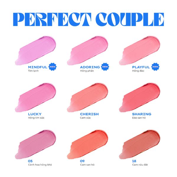 Má Kem Lemonade Perfect Couple Blush 2 Đầu Mịn Lì Love Edition 3 - Mindful