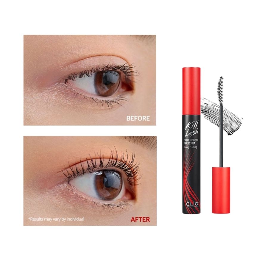 Mascara CLIO Kill Lash Superproof Mascara Dài Và Cong Mi #01 Long Curling