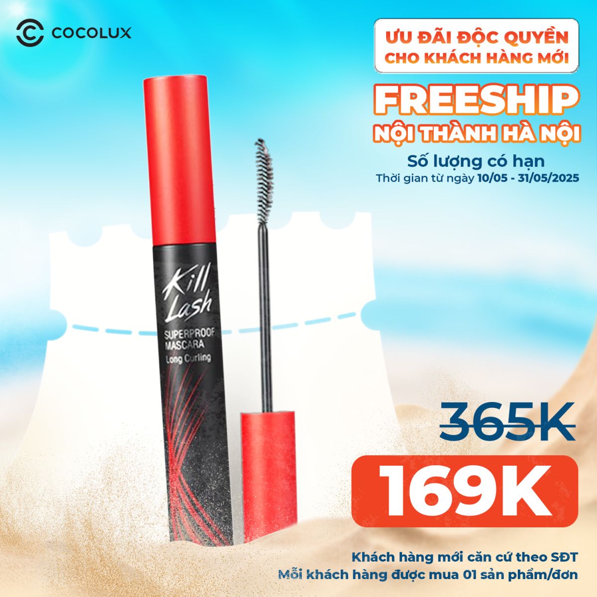 Mascara CLIO Kill Lash Superproof Mascara Dài Và Cong Mi #01 Long Curling