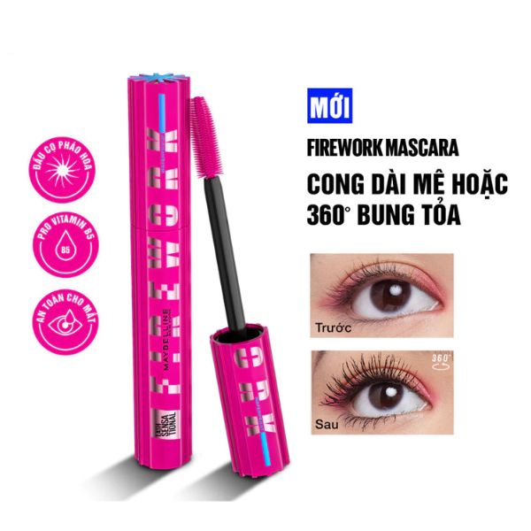 Mascara Maybelline New York Lash Sensational Firework Chống Nước 8.75ml