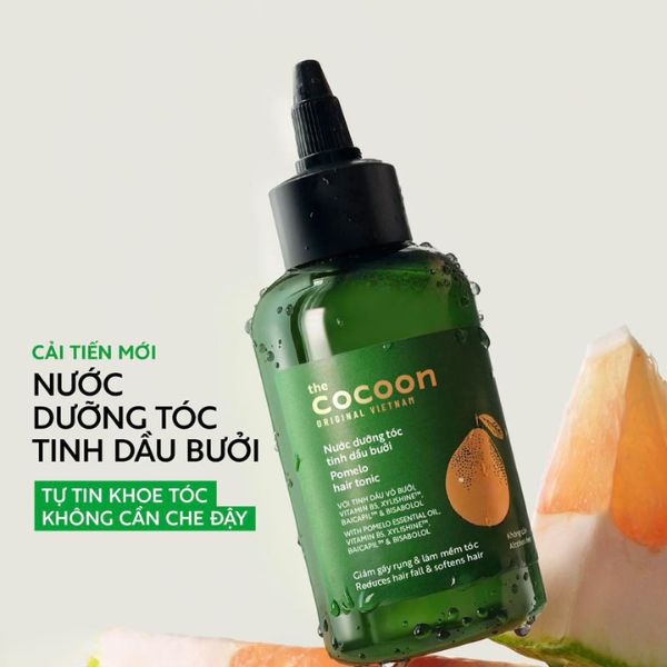 Nước Dưỡng Tóc Cocoon Pomelo Hair Tonic Tinh Dầu Bưởi 140ml (Phiên Bản Mới)