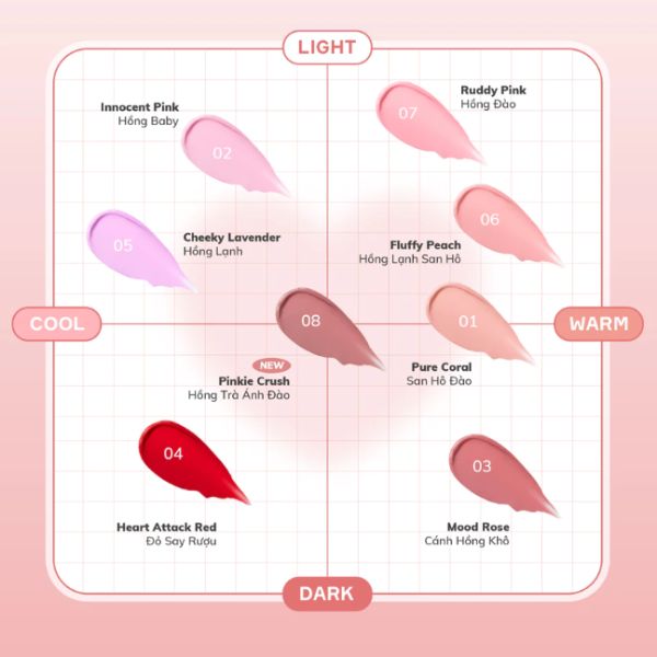 Phấn Má Dạng Kem Lilybyred Luv Beam Cheek Balm 08