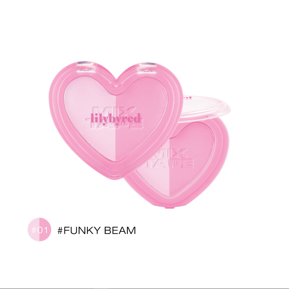 Phấn Má Lilybyred Luv Beam Cheek Duo Mix Tape #01 Funky Beam